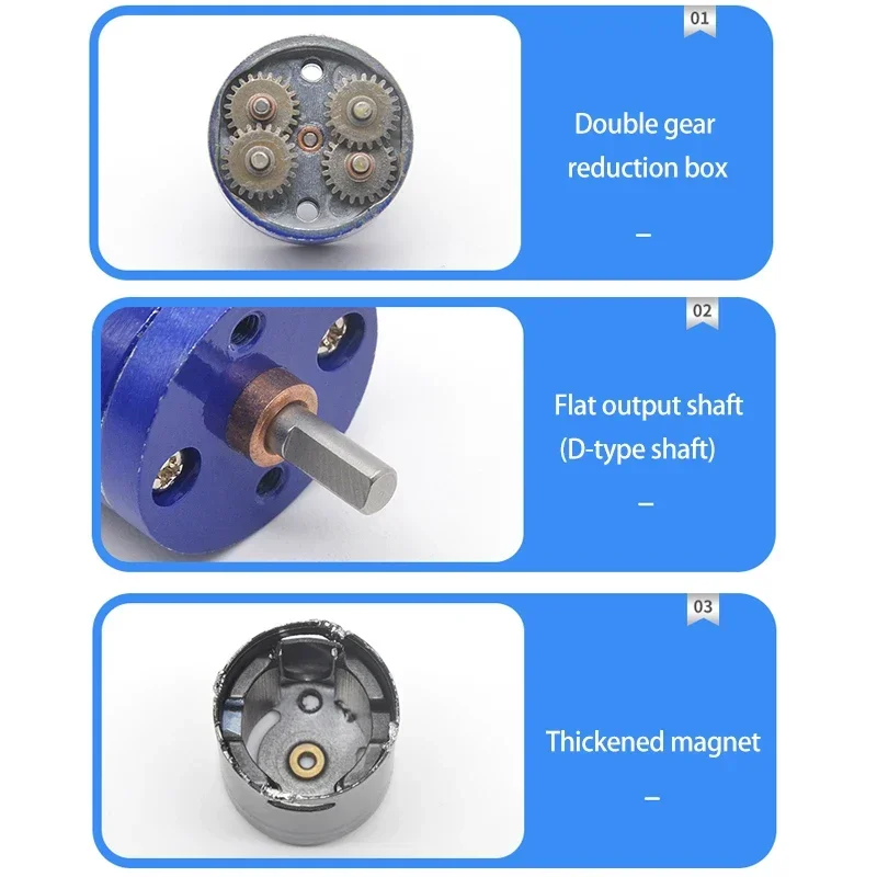 JGA25-370DG DC Motor 12V 6V  Micro DC Gear Reduction Motor Forward and Reverse Switching Motor Metal Gear High Torque