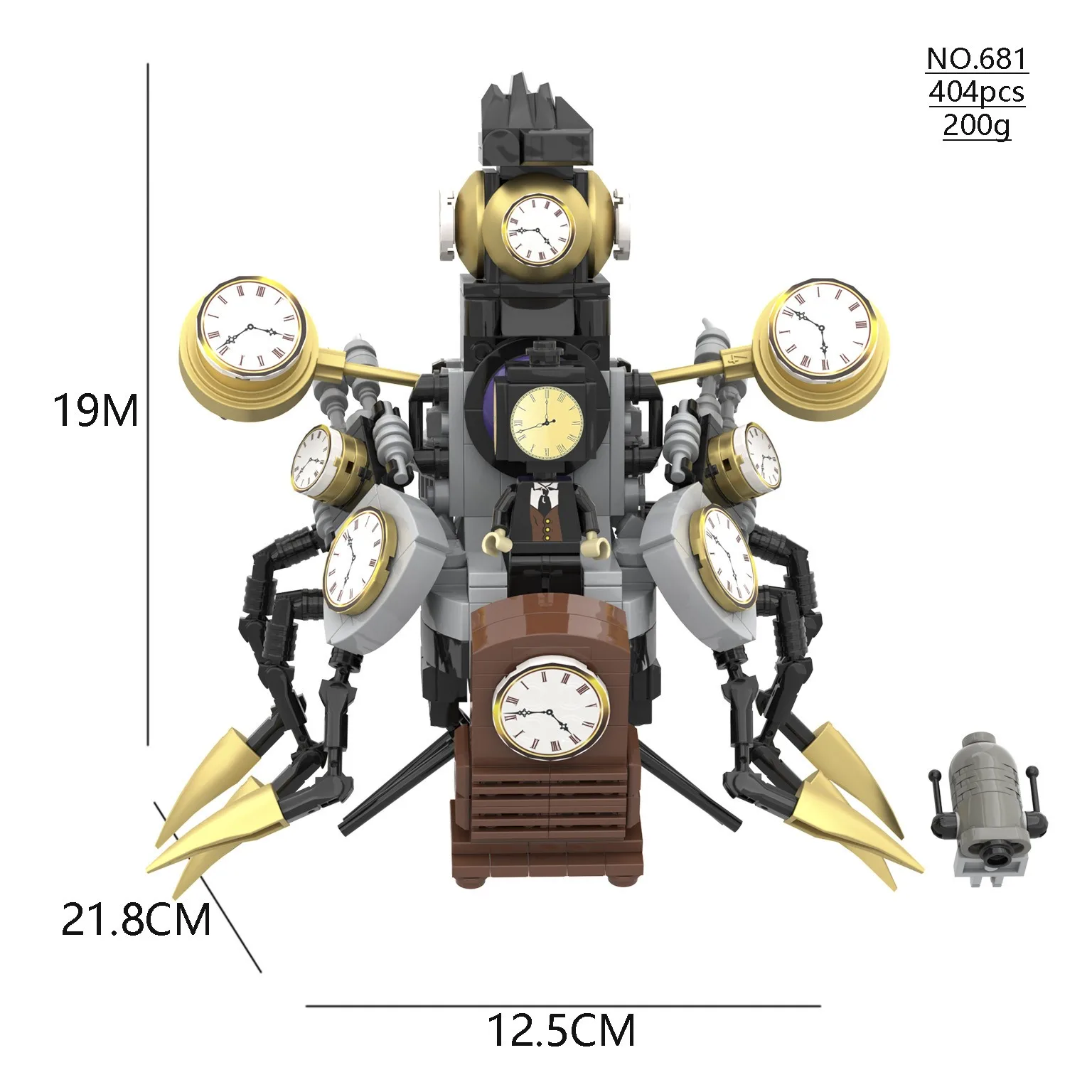 The latest Clockman Skibidi Series Gold Regression Great Sword Darkness Clocks Man Building Blocks Sets for Kids Adults Toys