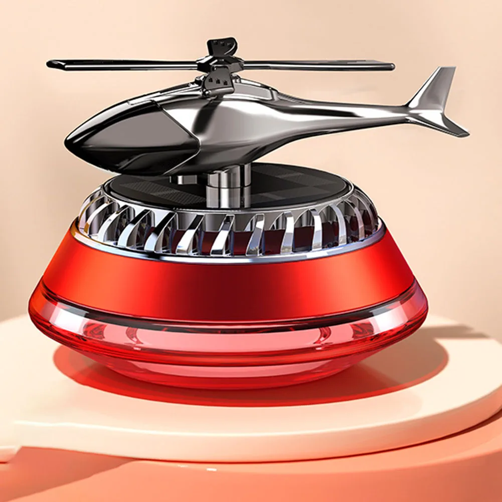 Solar Powered Rotating Car Air Purifier Diffuser Designed Like Airplane Ornament for Efficient and Sustainable Air Freshening
