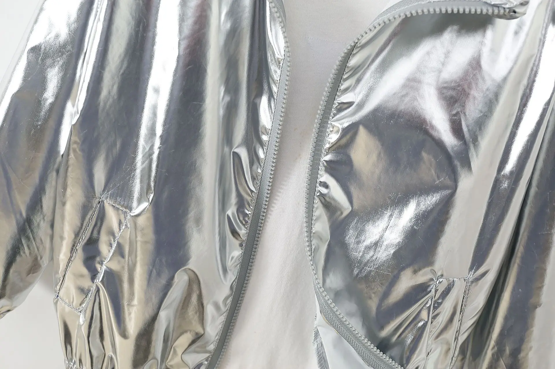 Mädchenjacke für 5-12 Jahre, Herbst, dünn, farbenfroh, glänzend, wasserdicht, Reißverschluss, Revers, Mädchen-Oberbekleidung, neue Kinderkleidung – Detail 8