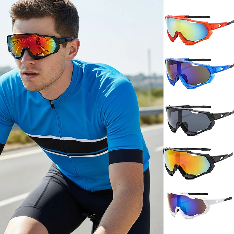 Europäische und amerikanische Fahrradbrille, neue Outdoor-Sport-Sonnenbrille, winddichte und farbenfrohe einteilige Skibrille 9850