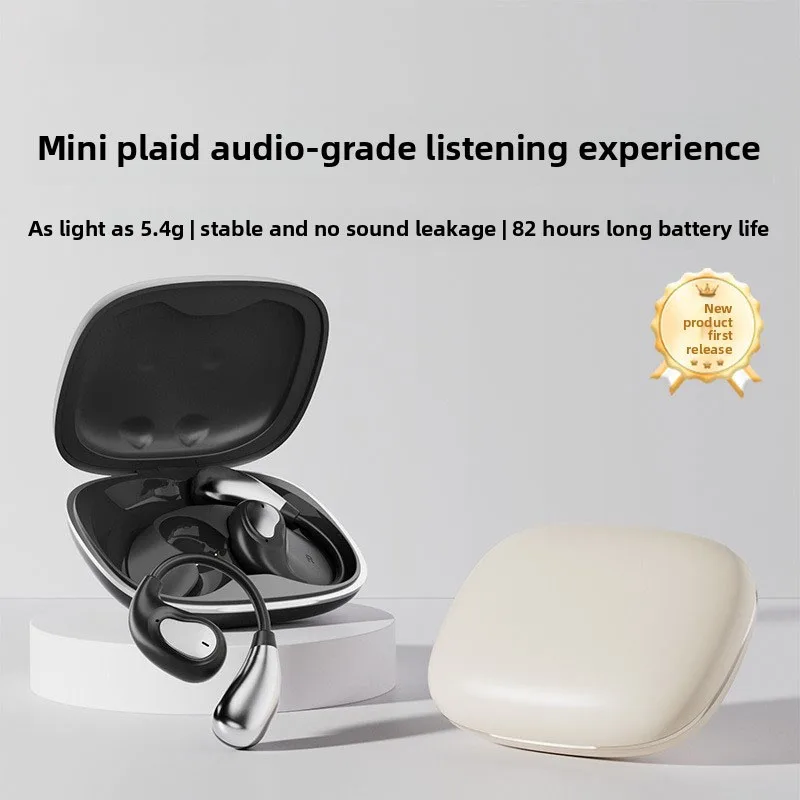 2025 신제품 골전도 헤드폰, 장시간 착용 가능, 통증 없음, 스포츠 이어훅 블루투스 헤드폰, 완전 무선