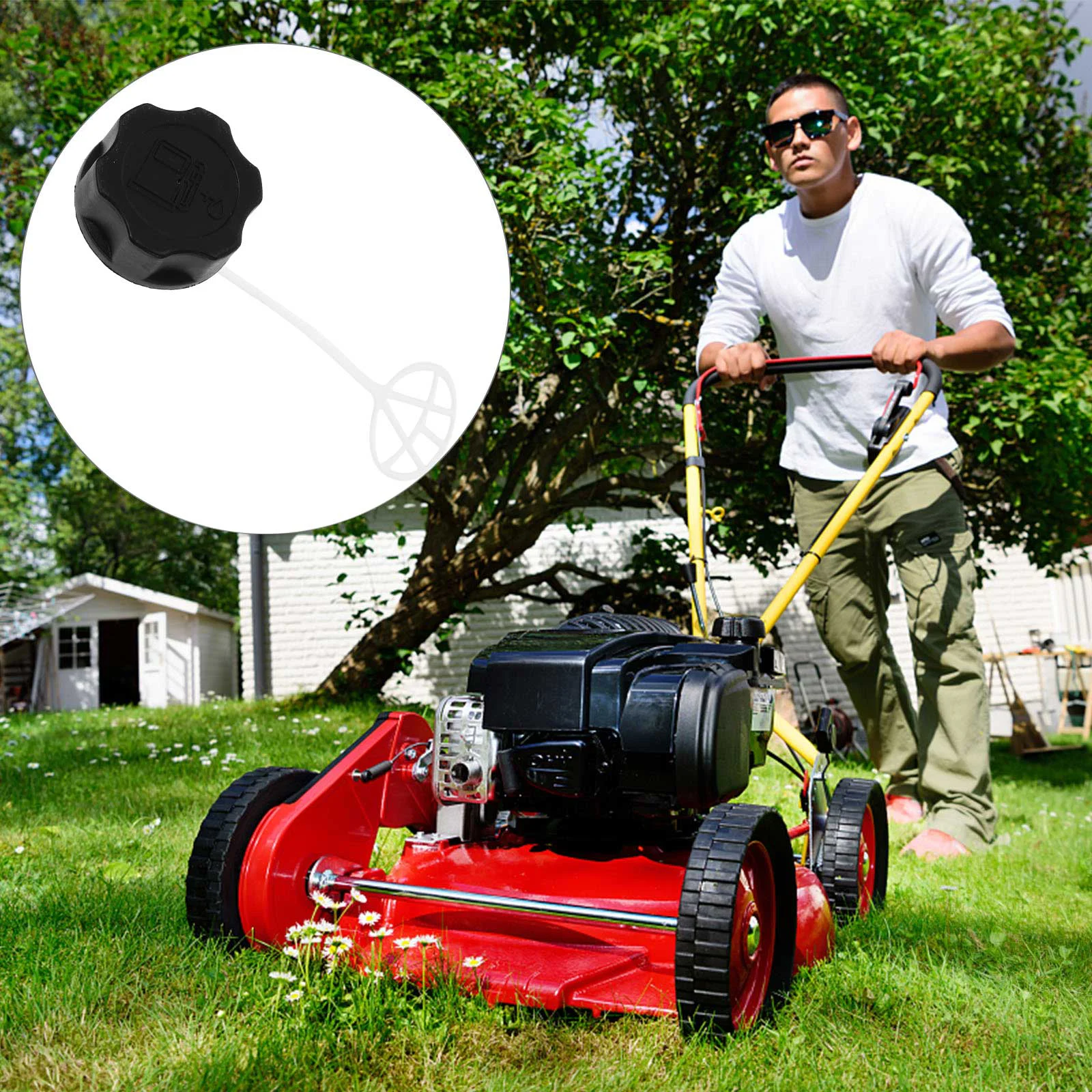 

Brushcutter Fuel Tank Replacement for Lawn Mower Grass Trimmer Chainsaw Part Black