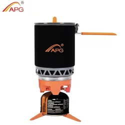 APG Portable Camping Gas Burners 1600ML System Camping Flueless Gas Stove Cooking System