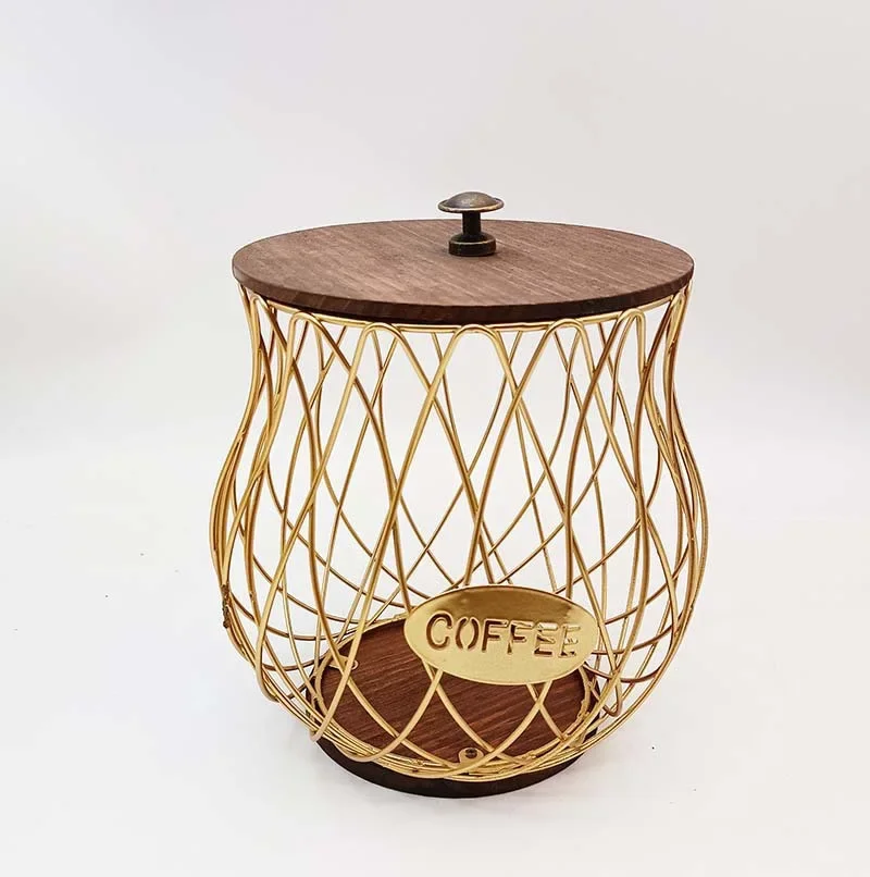 Simple fashion coffee capsule storage rack home living room kitchen hollow handicraft ornament