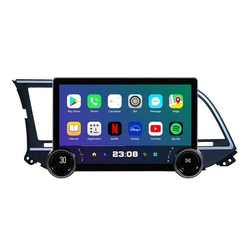 

Barfond 11.5 Inch 1din Car Radio 4+64GB Carplay and Android Auto Built in DSP Wifi BT GPS Fan Cooling for Hyundai Elantra 2016