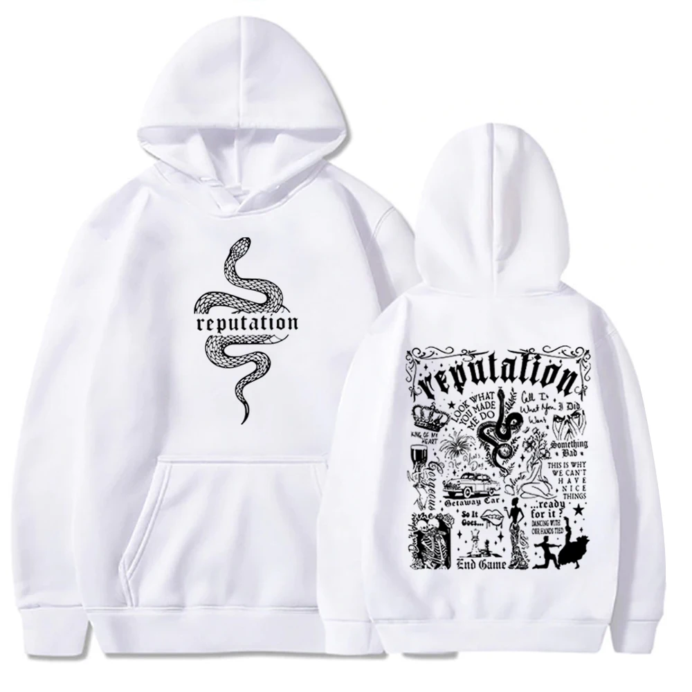 Taylor Reputation Hoodie Reputation Music Hoodie Gift for Swiftie Fan Winter Warm Unisex Pullover Tops Streetwear