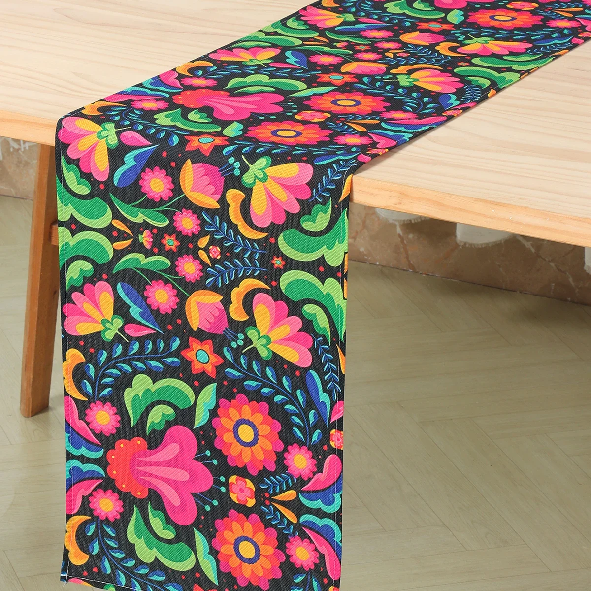 المكسيكي يوم الموتى الكتان الجدول العدائين المكسيك ديا دي لوس مورتوس السكر الجمجمة الجدول عداء للمنزل حفلة طاولة طعام ديكور