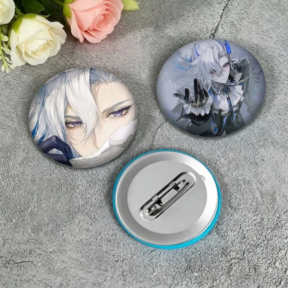 G-Genshin Neuvillette cartoon 25mm 32mm 44mm 58mm 75mm Brooches Badges Pins for Accessories Gift