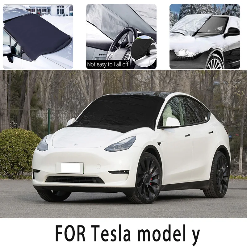 Car snowcover frontcover for Tesla modely snowblocking heat insulation sunshade Antifreeze wind Frost prevention car accessories