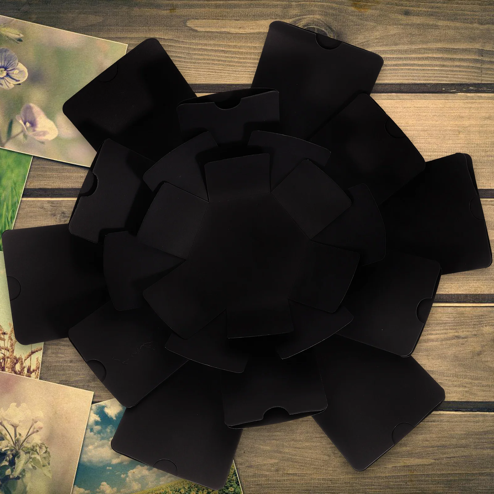 

1Pcs Hexagon Photo Album Box Handmade DIY Photo Storage Box Creative Gift for Valentine's Day Anniversary Travel Memory Keepsake