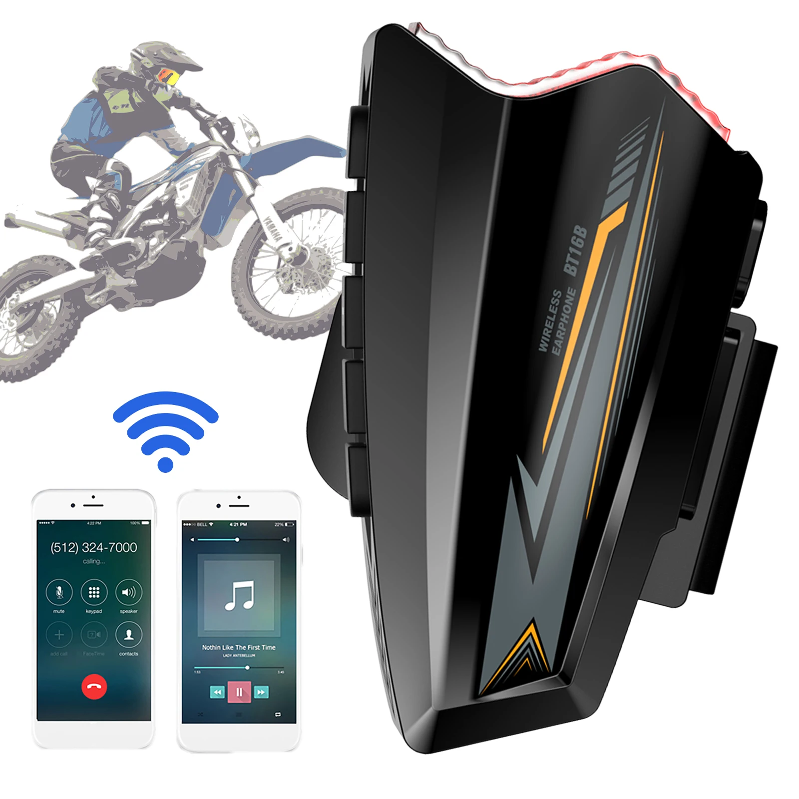 

Мотоциклетный шлем BT-гарнитура Водонепроницаемый мотоциклетный шлем Динамик Мотоциклетные наушники для всех шлемов