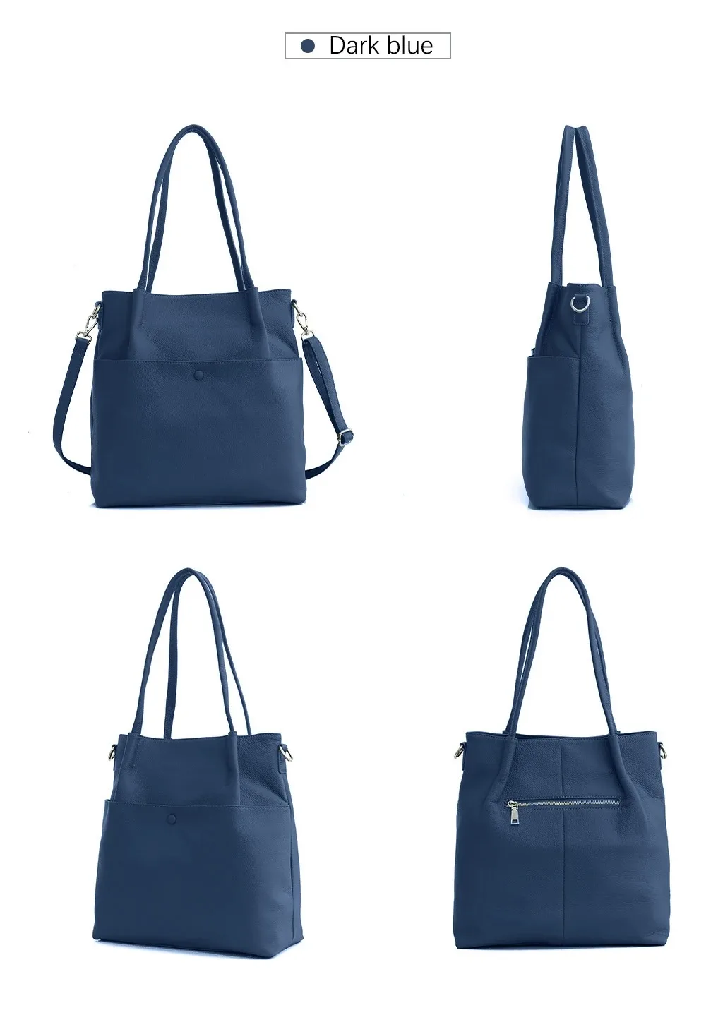 Zency Frauen Eimer Tasche Aus Echtem Leder Große Kapazität Shopper Luxus Casual Handtasche Weiblichen Umhängetasche Schulter Tragetaschen – Detail 13