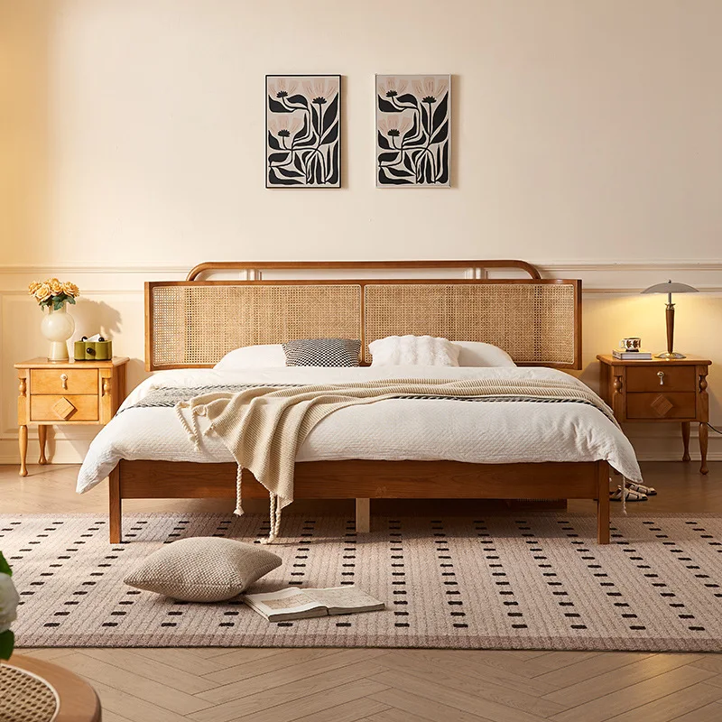 Barrier Accessories Double Bed Mattresses Adults Wooden Headboards Double Bed Loft Luxury Letto Matrimoniale Furniture