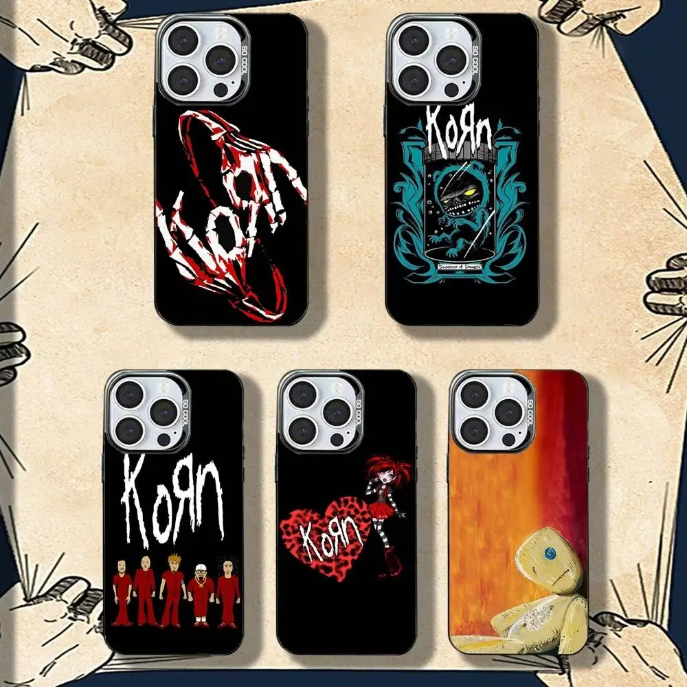 

The K-Korn Band Phone Case For iPhone 16,15,14,13,12,11,8,7,Pro,Max,Plus,Mini,XS,SE Shockproof Matte Cover