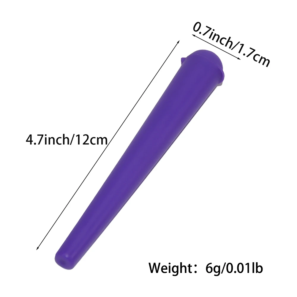 6 عبوات من أنابيب التخزين البلاستيكية على شكل مخروطي - طول 12 سم، لون خالص مع غطاء قلاب من قطعة واحدة، مقاوم للرطوبة والضغط