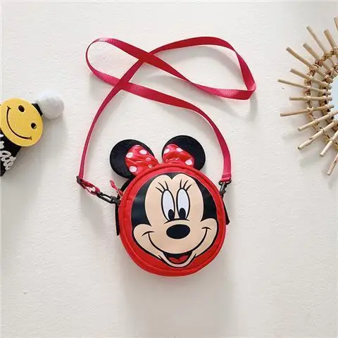 MINISO Disney Girl Messenger Bag Shoulder Cute Cartoon Mickey Coin Purse Purses and Handbags  Bag for Women  Luxury Bag