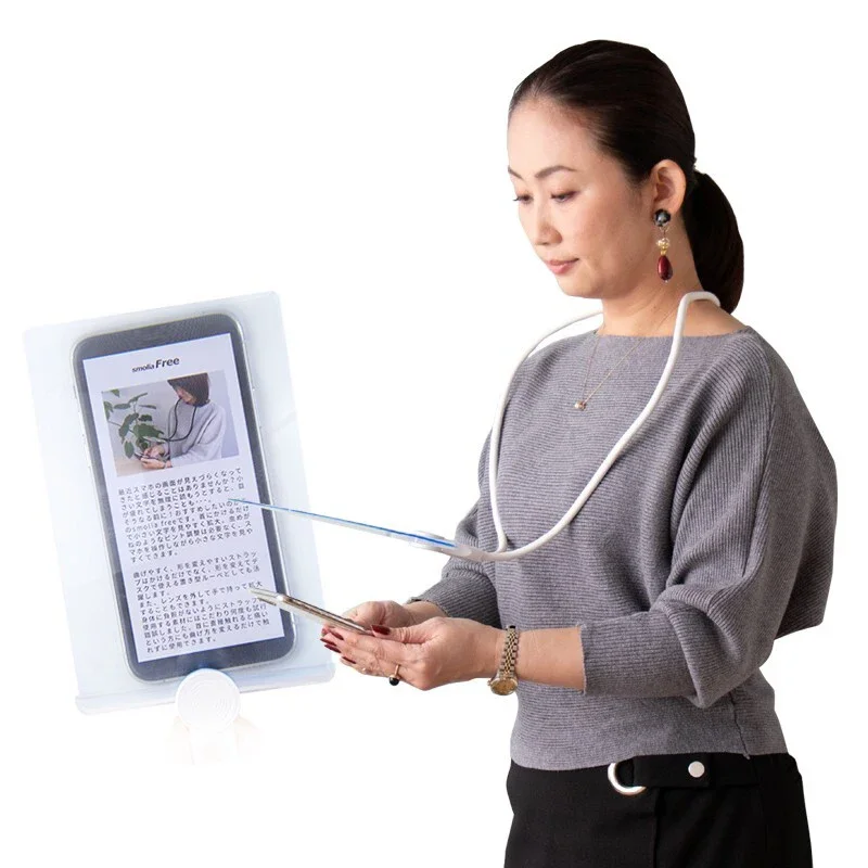 

1.8X Portable Elderly People Newspaper Reading Helping Magnifier Phone Screen Magnifing Glass Amplificador De Pantalla Celular