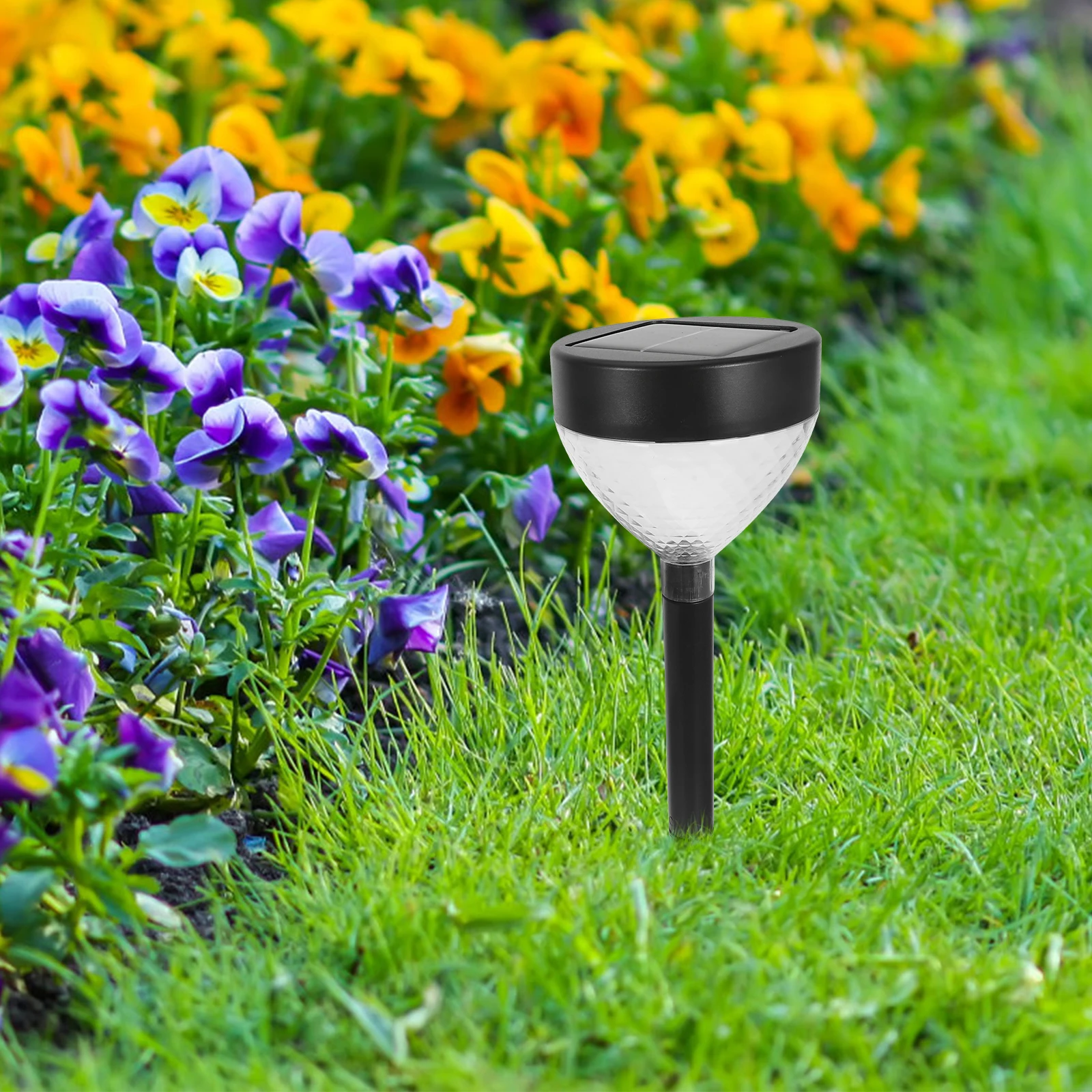 

Solar Lawn Light Lights Driveway Powered Garden Black LED Color Landscape Lighting