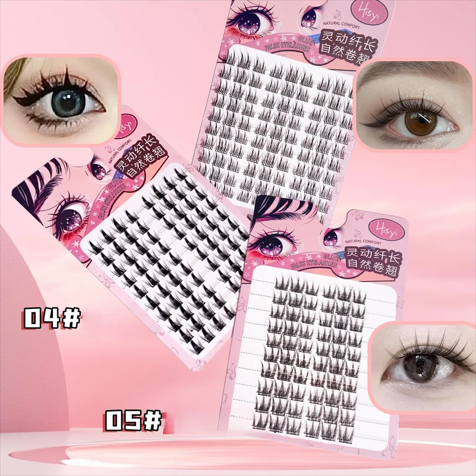 HISYI Cinco Opciones Naturales Ojo de Gato Hada Girasol Pestañas Postizas Principiante Naturales Rizadas Cómic Pestañas Postizas Maquillaje de Ojos 6