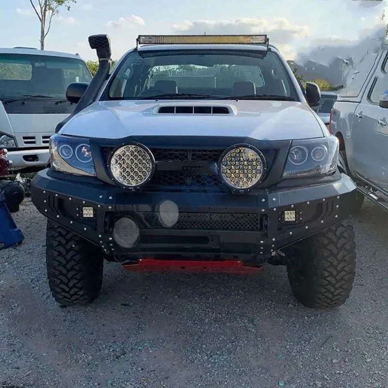 Heavy Duty Steel Front Bumper Bull Bar Guard Fit Hilux Vigo Rocco Standard Pickup 4X4 Offroad Exterior Accessories view 6
