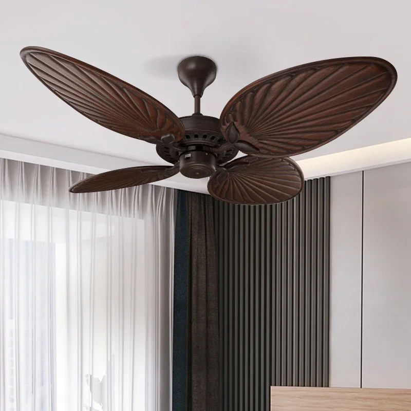 TEMAR  Nordic Without lights Ceiling Fan Retro Living Room Bedroom Study Cafe Hotel