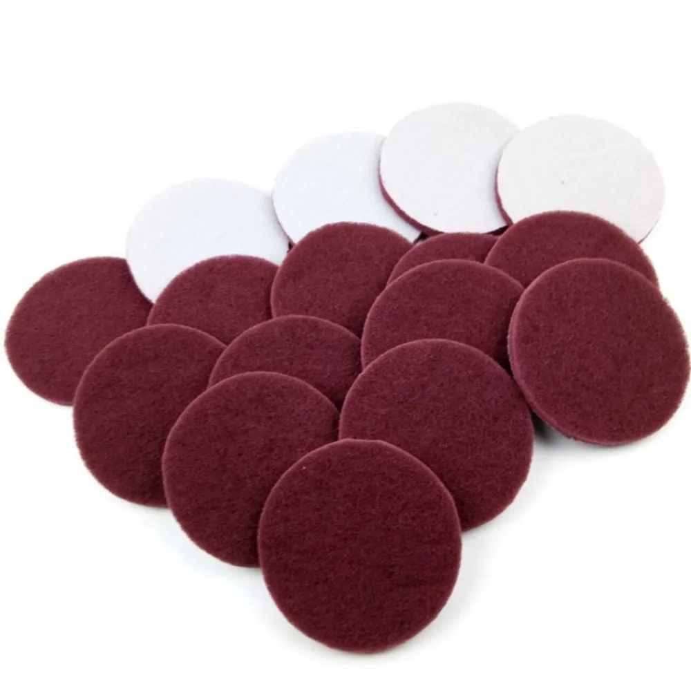 

100 шт.: 2-дюймовая 50 мм круглая самоклеящаяся флокирующая чистящая ткань/нейлоновый лист Промышленная чистка; Удаление металлической ржавчины Вращающийся инструмент