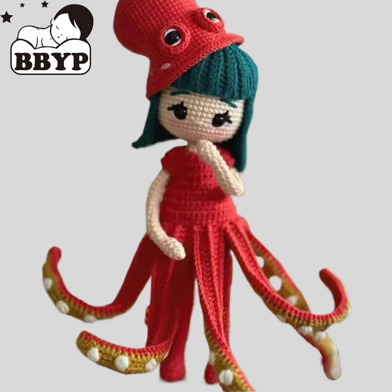 

Handmade Knitting Doll Octopus girl Naomi Doll Crochet Dolls For Home Accessories Pattern Craft Toy Ornaments