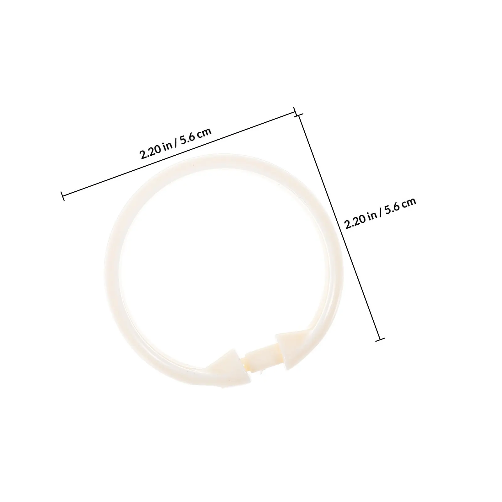 12Pcs Round Shower Curtain Hooks Plastic Round Shower Rings for Bathroom Decorative Hanging Curtain Accessories 50Mm Rod view 3