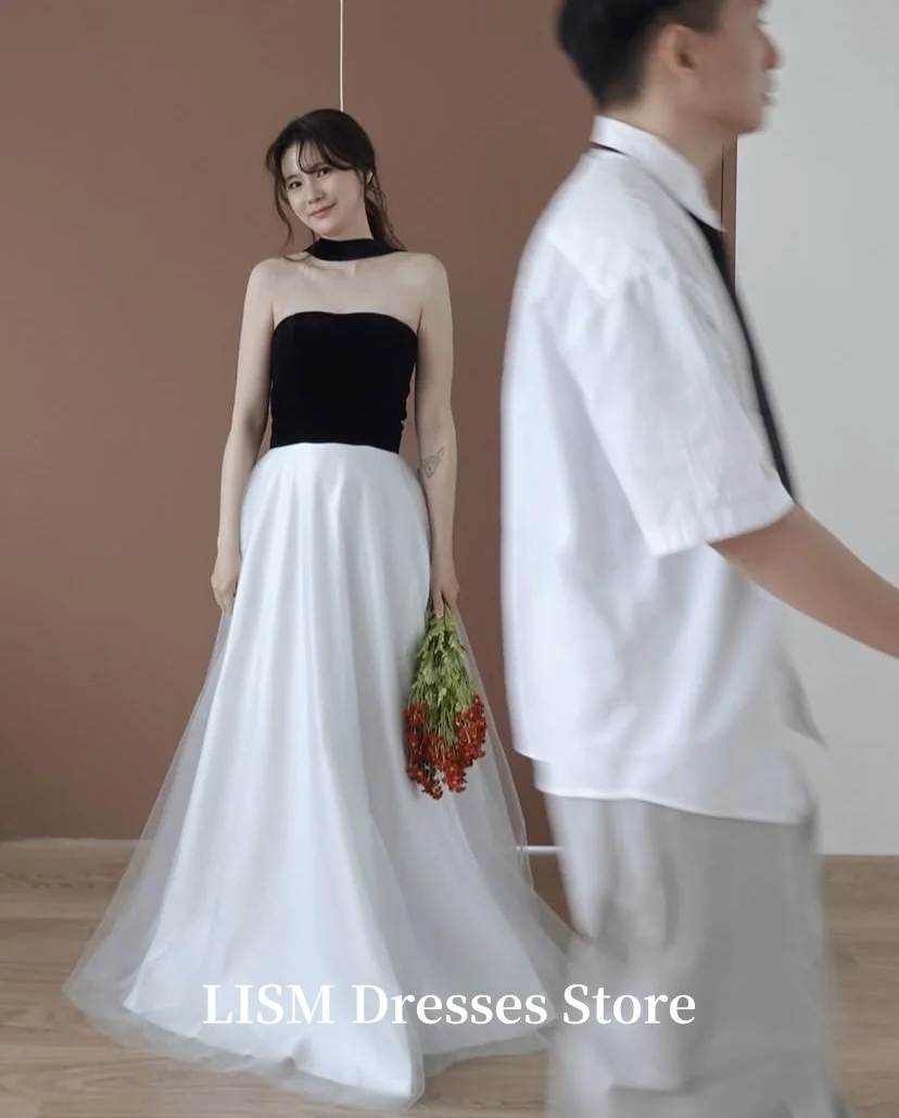 

LISM Contrast A-Line Elegant Evening Dresses Silk Organza Fairy Long Prom Dresses Customized Corset 저녁 드레스 Photo Shoot