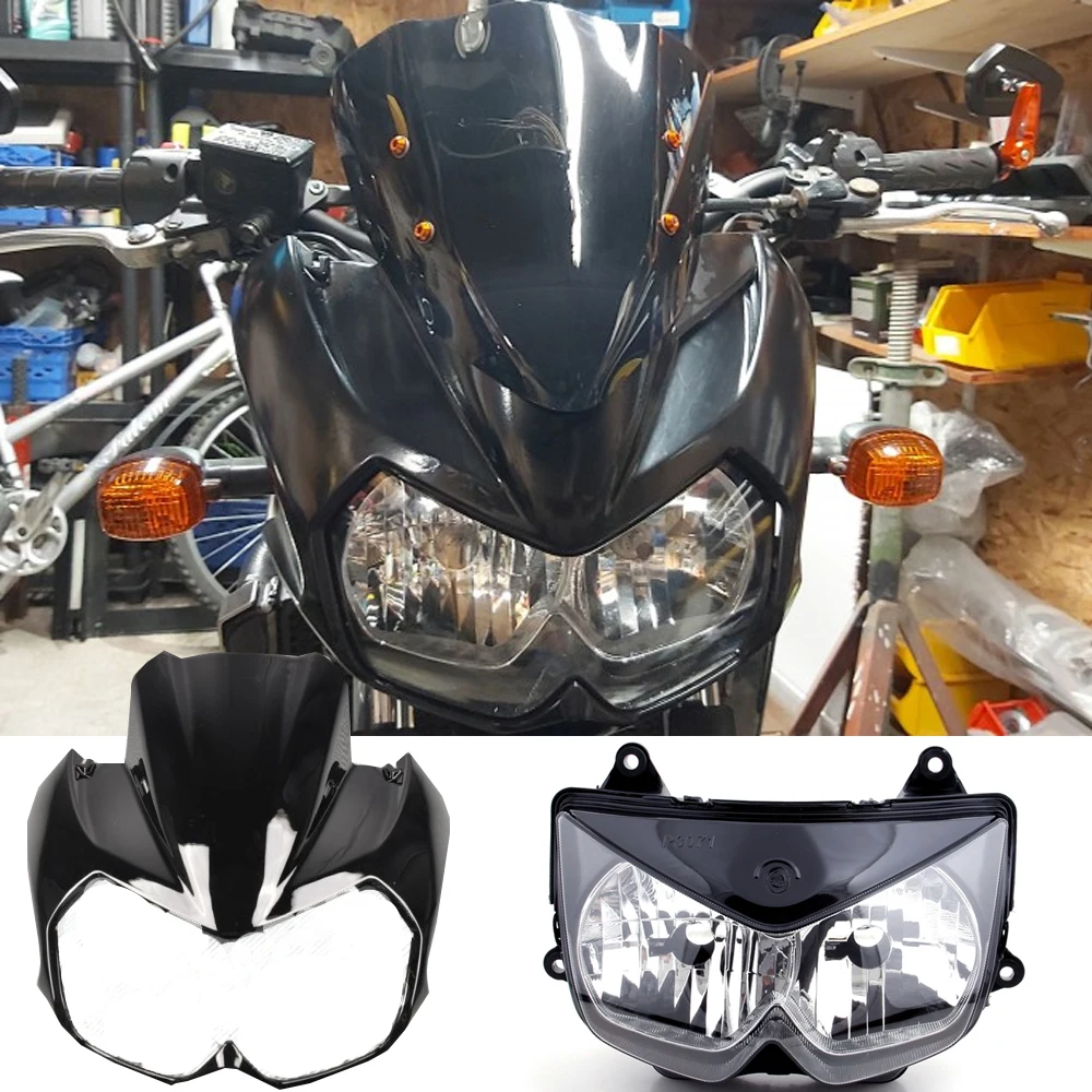 

Motorcycle Front Headlight Assembly Headlamp Head Light Housing For Kawasaki Z750 04 05 2006 Z 750 Nose Upper Fairing Cowl Cover