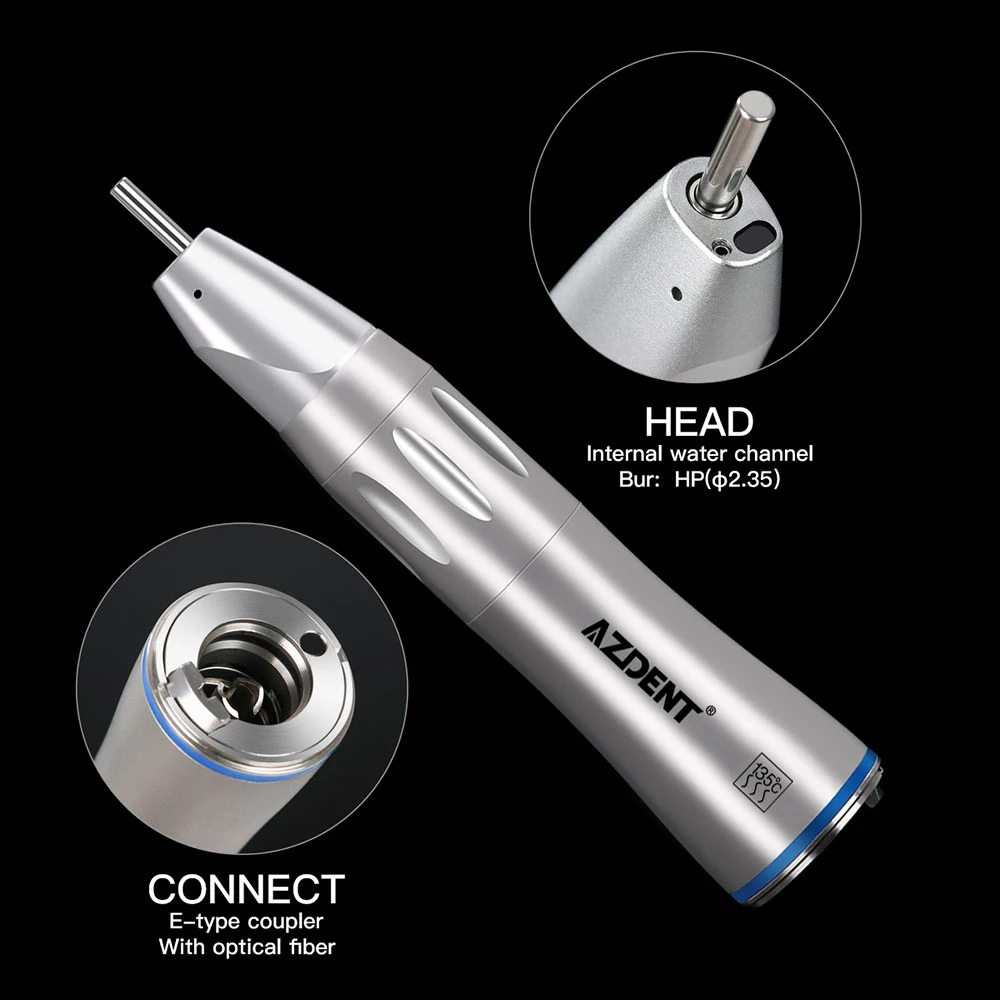 AZDENT Dental 1:5/1:1/20:1 LED Fiber Optic Low Speed Handstück Interne Spray Contra Winkel Push Button Handstück Zahnmedizin Werkzeug – Detail 24