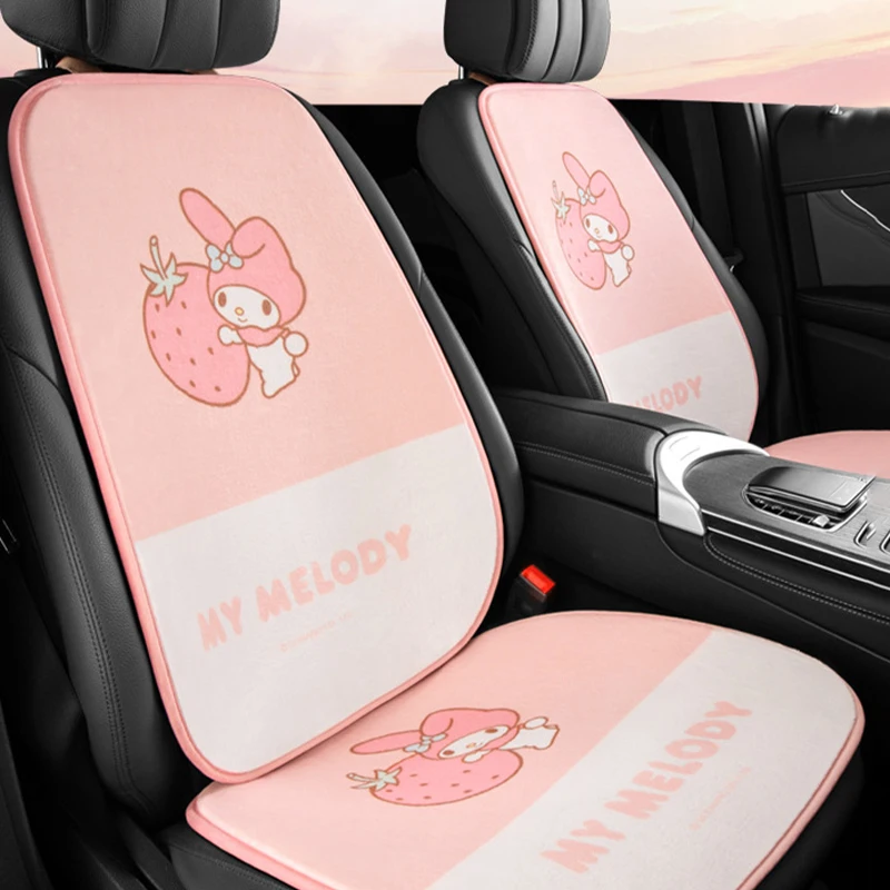 Sanrio Car Seat Cushion Back Cushion Plush Breathable Anti-Slip My Melody Cute Cartoon Anime Car Decoration Accessories Gift