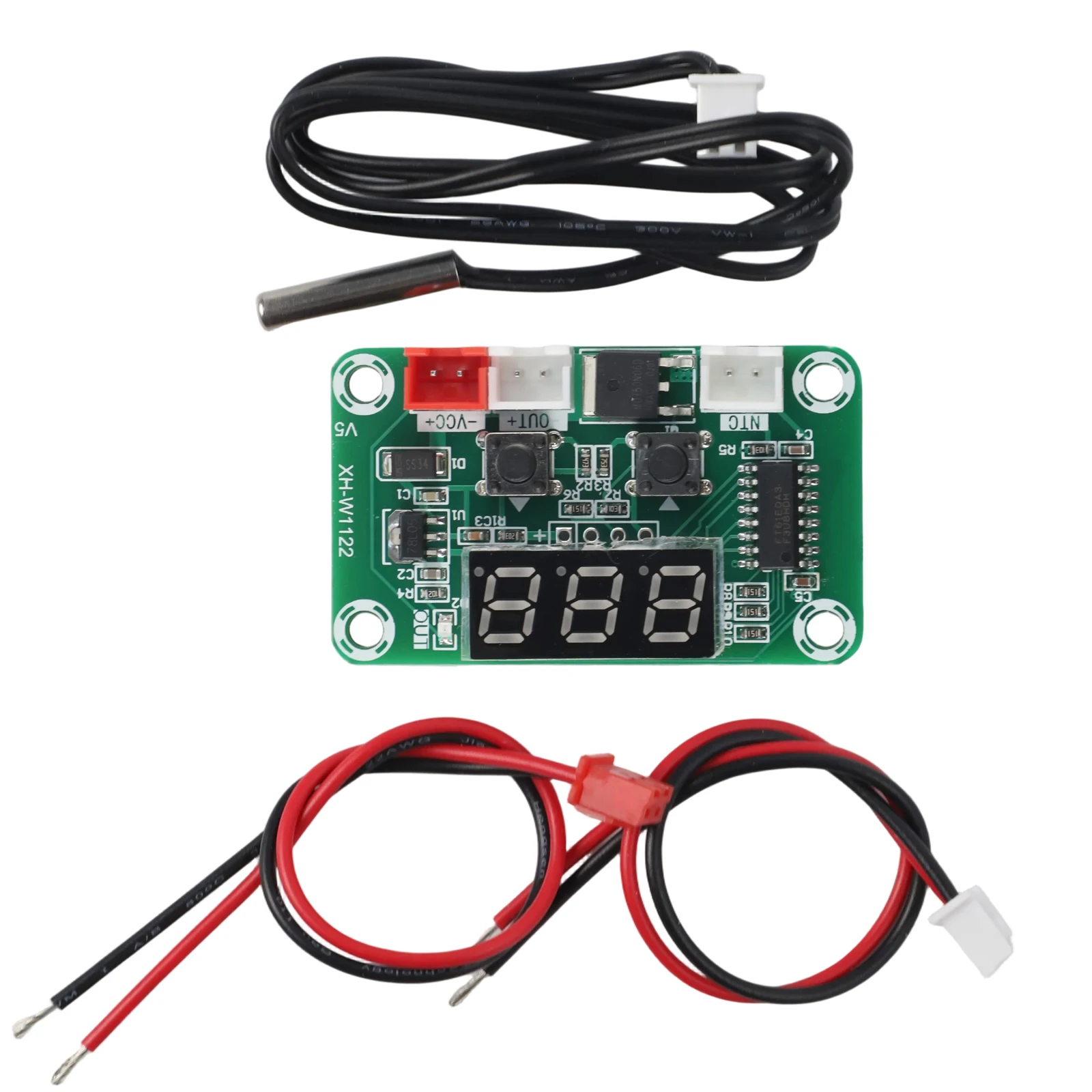 Microcomputer Temperature Controller with Digital Display DC 12V/24V for Radiator Temperature Regulation and Adjustable Settings