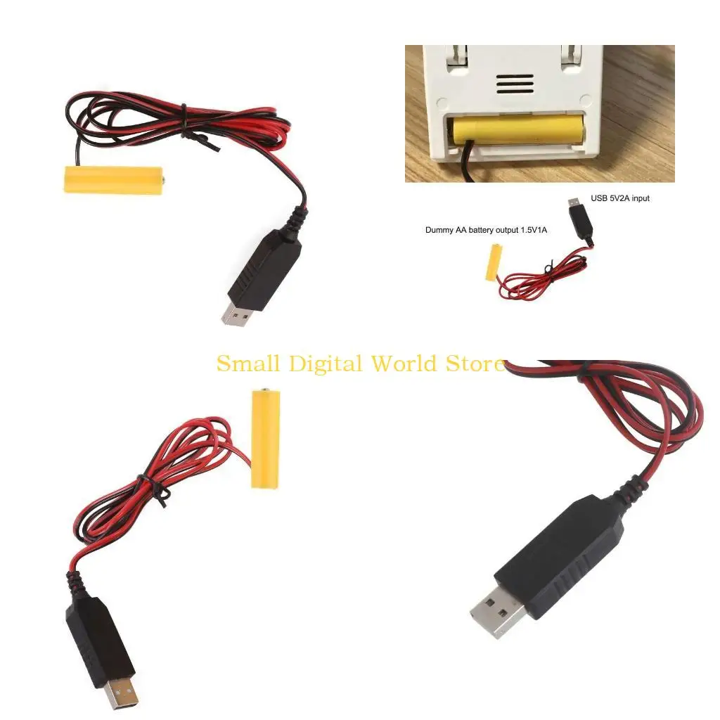 77UB USB 5V إلى 1.5V LR6 AA Dummy Battery AA Eliminators استبدال 1x 1.5V AA #1