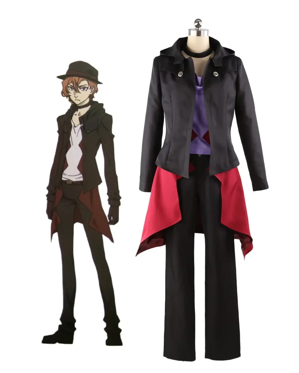 

Костюм для косплея Chuuya Nakahara-Bungo Stray Dogs: Dead Apple Movie