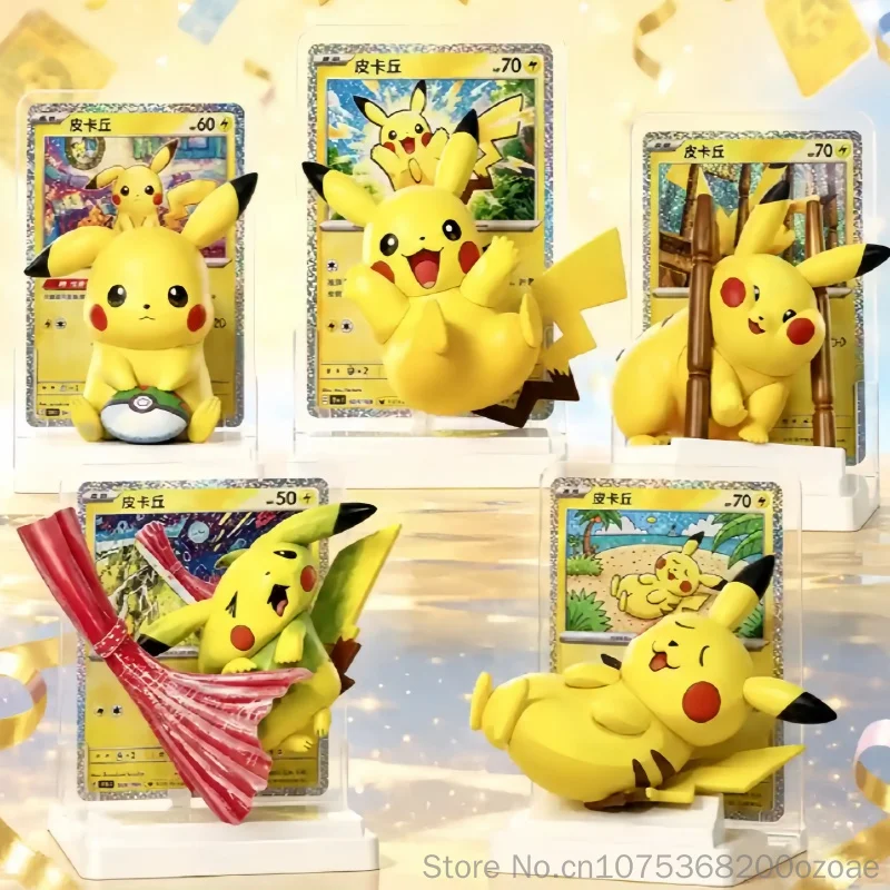 Pokemon Blind Box Original Genuine Pikachu Figure Set Painted Dreams Ptcg Trading Cards 30th Anniversary Collection Display Gift