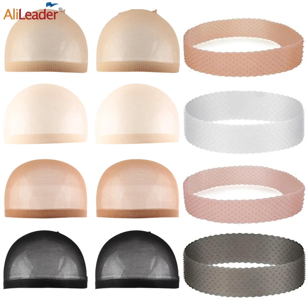 3pcs/set Nylon Stocking Wig Cap and Silicone Grip Wig Band for Wigs Wearing Good Quality Hair Accessories for Women