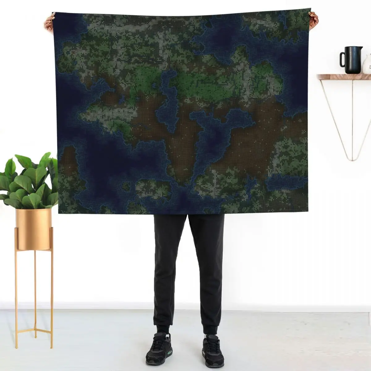 

Dwarf Fortress World in Super Ultra 4K HD ASCII Throw Blanket No Pilling Soft Warm Blanket for Bed