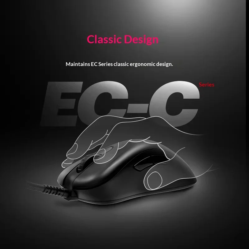 ZOWIE EC-C Gaming Mouse Anti-jamming Ergonomi Design Technology 3360 Sensor 1K Wireless Mouse Low Delay Light Weight Mouse Gamer