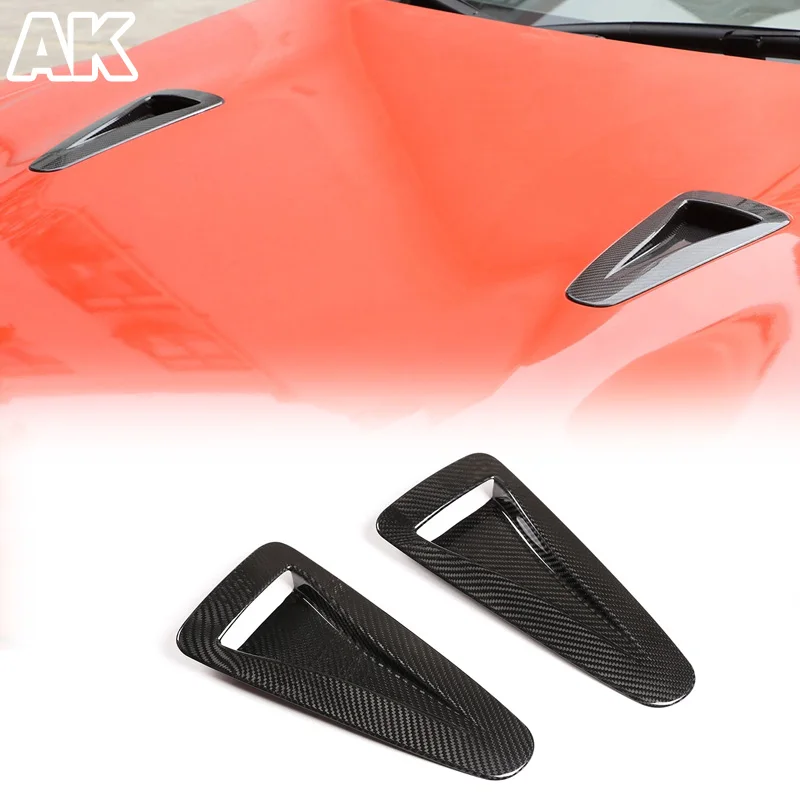 

For Nissan GTR R35 2008-2016 Real Carbon Fiber Car Front Engine Hood Vent Decoration Frame Sticker Car External Accessories