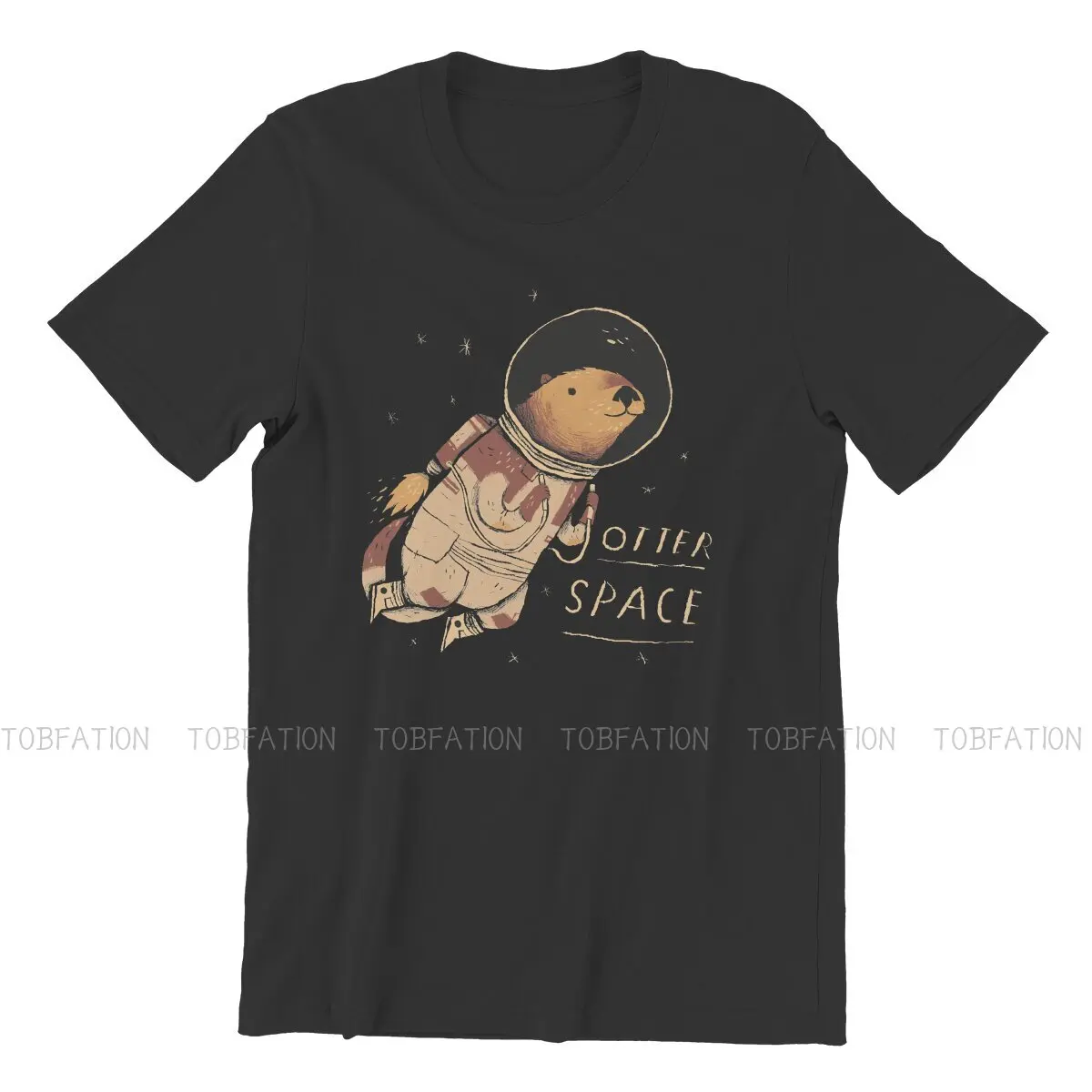 Otter Space Round Collar TShirt Meme Design Pure Cotton Original T Shirt Men Tops Individuality Hot Sale