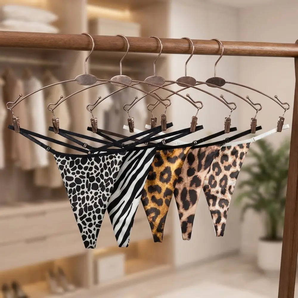 Women Bikini G String T-Back Ladies Seamless Low-Rise Sexy Panties Briefs Leopard G-string Women Thong