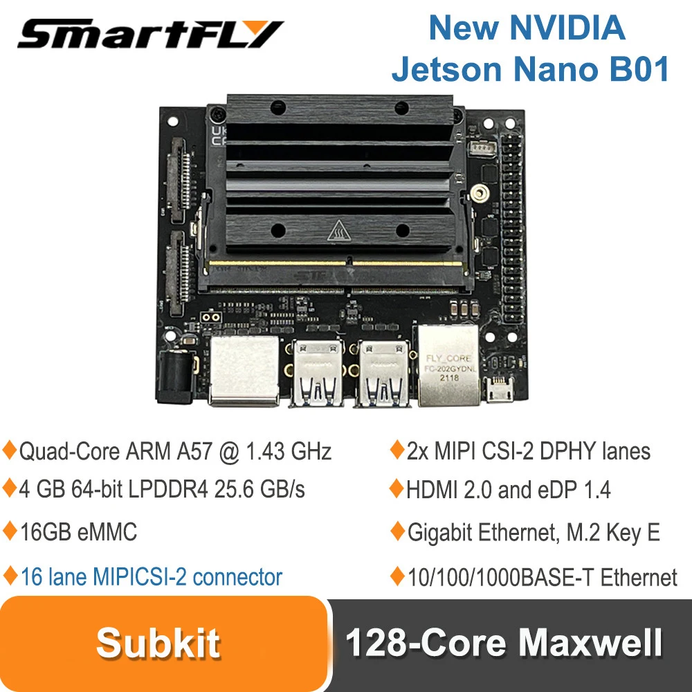 

Subkit Nano Kit New NVIDIA Jetson Nano B01 Develop Kit version linux Demo Board Deep Learning AI Development Board Platform