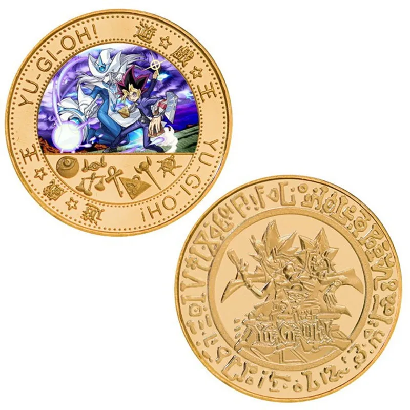 Anime Yu-Gi-Oh! Yuya Sakaki Cosplay Duel moneta commemorativa Cartoon che raccoglie monete accessori di alta qualità regali puntelli