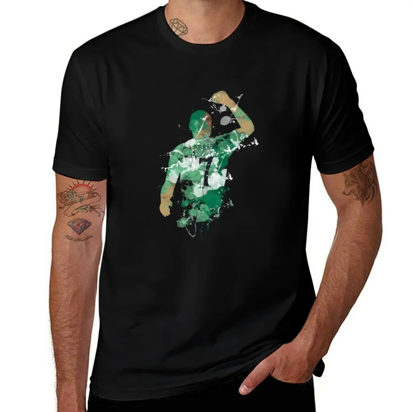 

Henrik Larsson Celtic Legend Art T-Shirt Water Resistant Casual T-Shirt