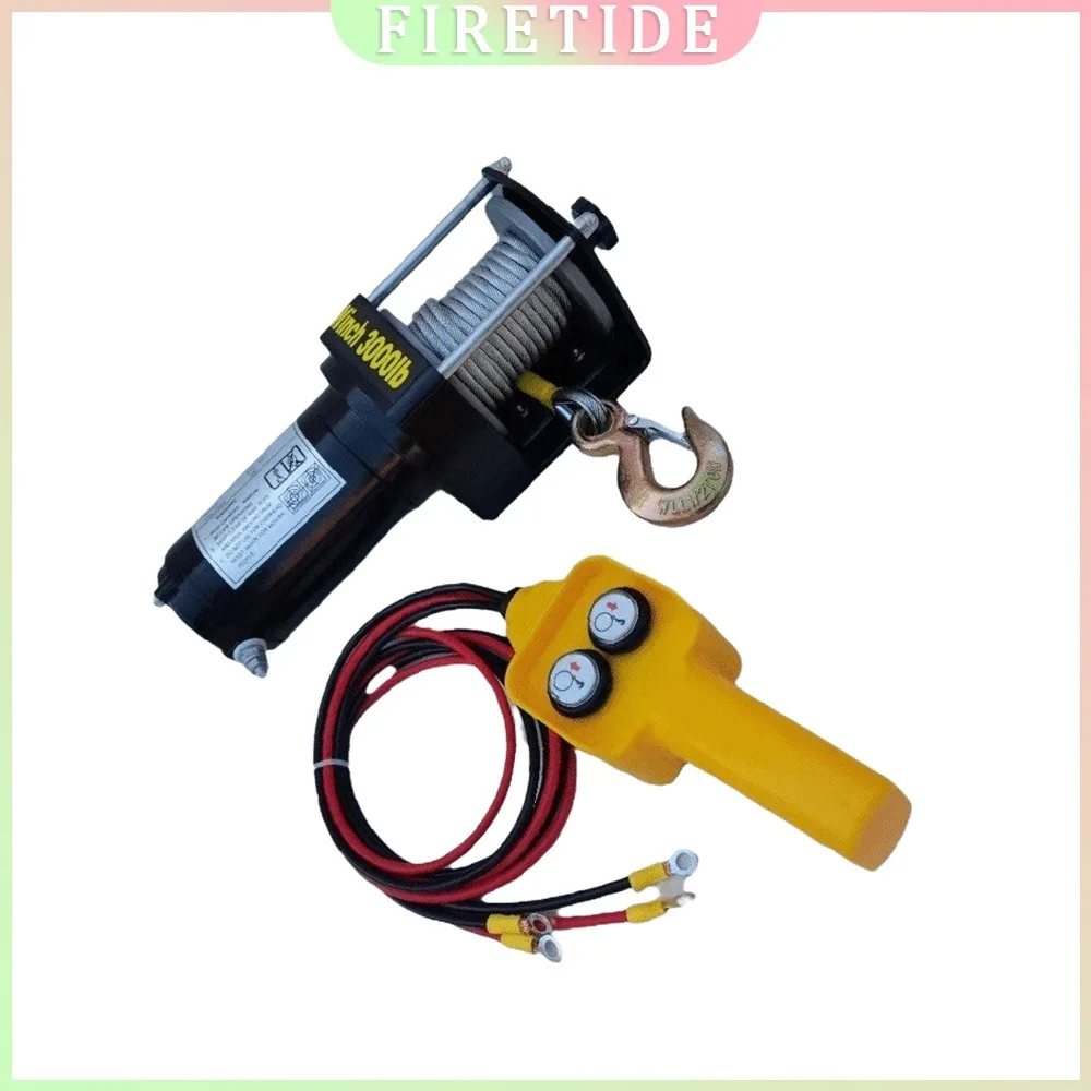 electric-winch-car-12v-24v-electric-hoist-vehicle-electric-winch-vehicle-mounted-winch-small-crane-3000-pounds