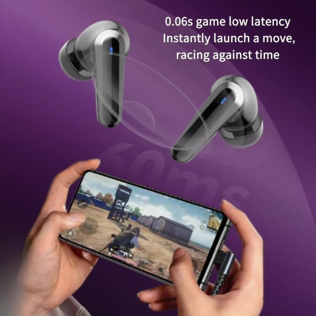 TWS Q30 Color Screen Bluetooth 5.4 Wireless Headphones ENC+ANC Noise Cancelling 6 Long Endurance Headsets For Phone PC