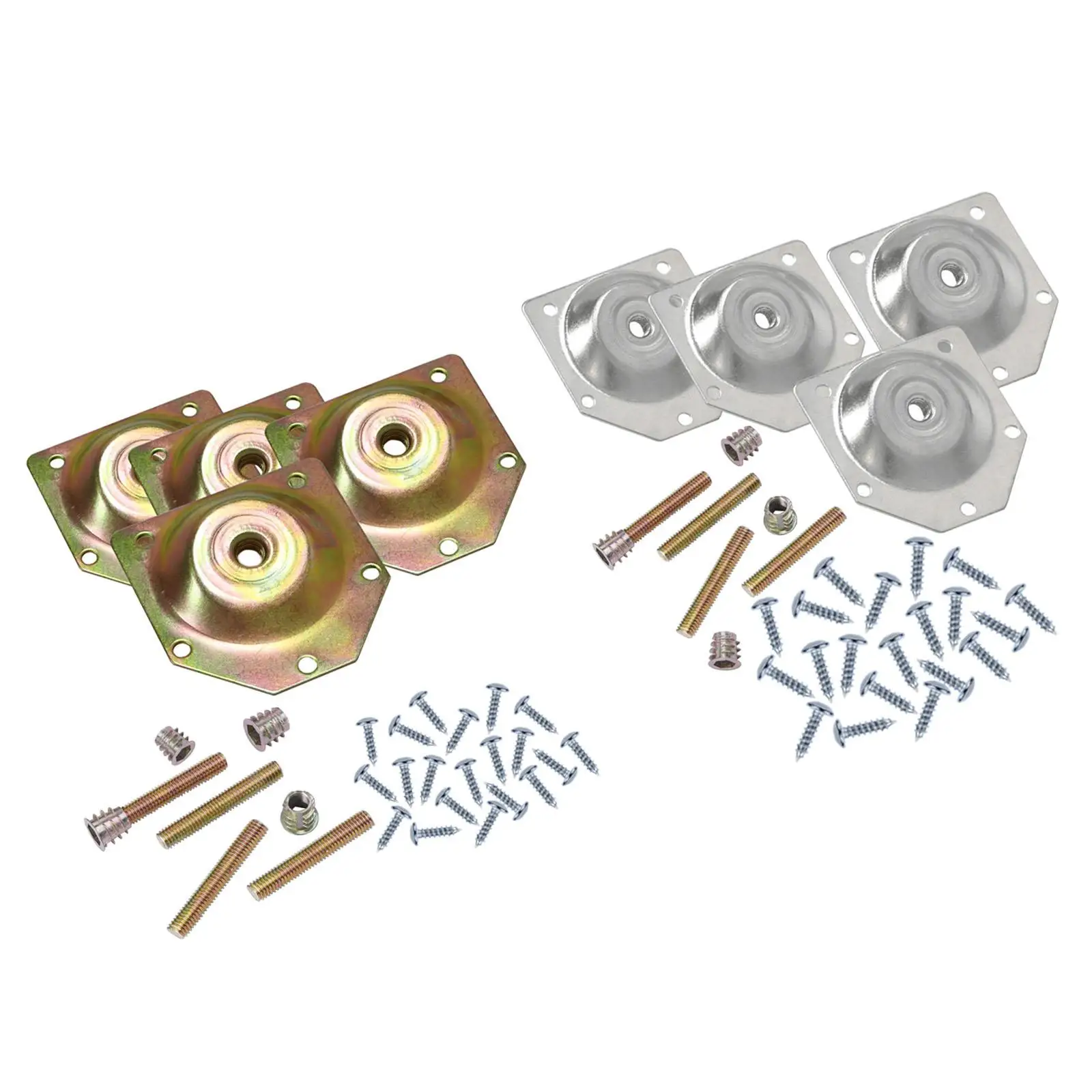 4Pcs Furniture Leg Mounting Plates Set Table Leg Mounting Plate for Computer Table Couch Seat Coffee Table Furniture Repair