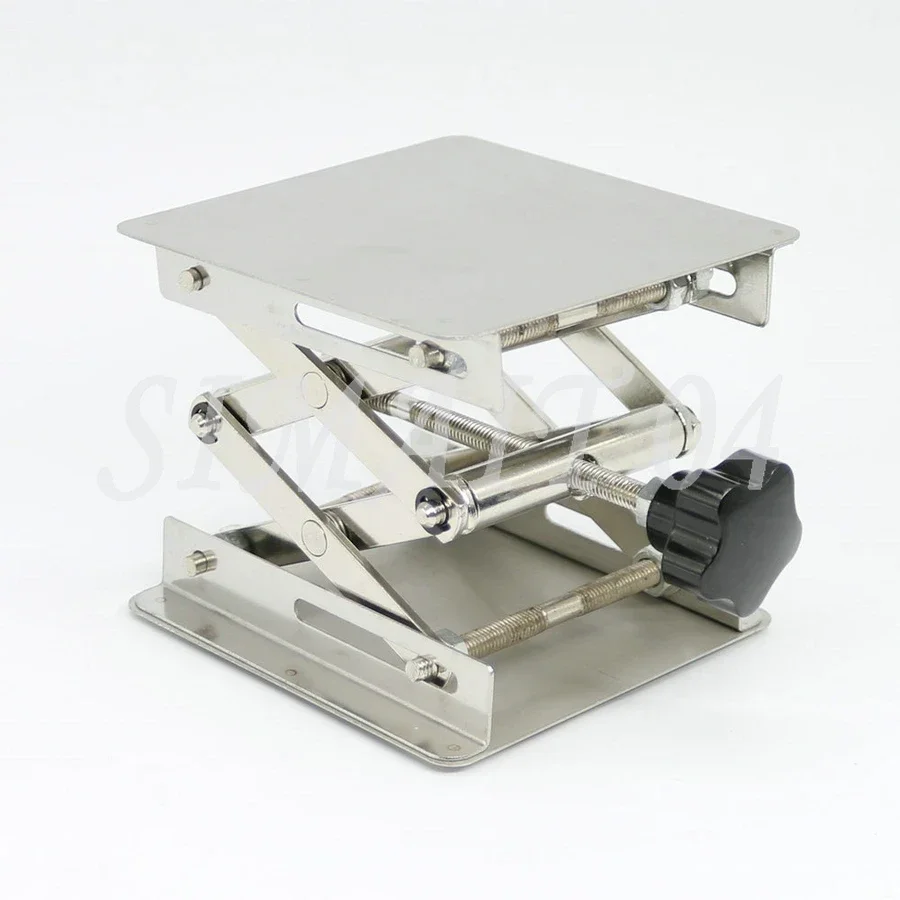 4X4'' Steel Lab-Lift Lifting Platforms Lab Jack Scissor Stand Rack 100X100X150mm